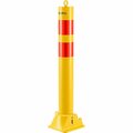 Global Industrial Collapsible Bollard, 4-1/4in Dia., 35-1/2in Extended Height, Yellow 670754